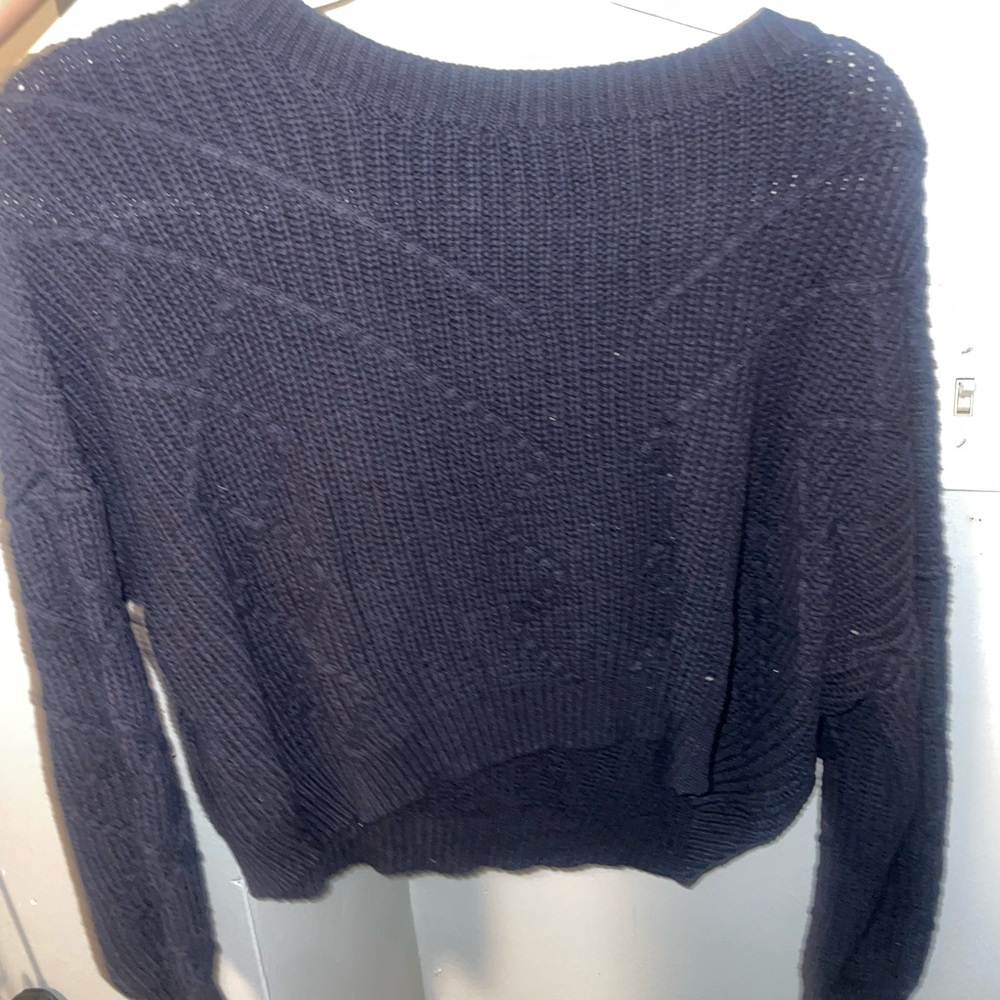 Black fashion nova half sweater